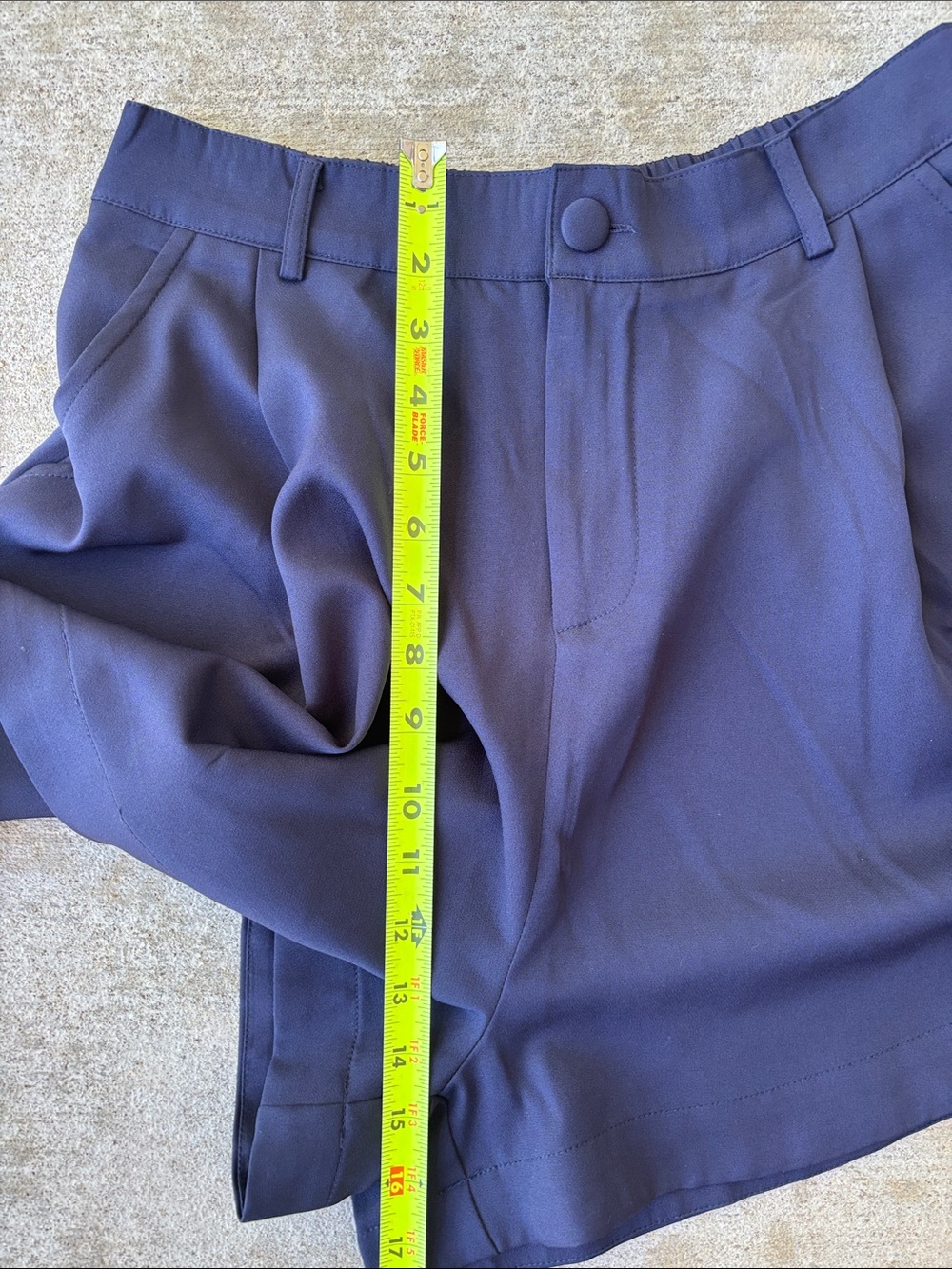 APRICOT Navy High-Waist Wide Leg Tailored Shorts - Picture 8 of 13
